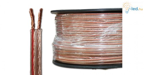 Vezeték LED szalaghoz 2x0,75 mm² - átlátszó - hangszvez