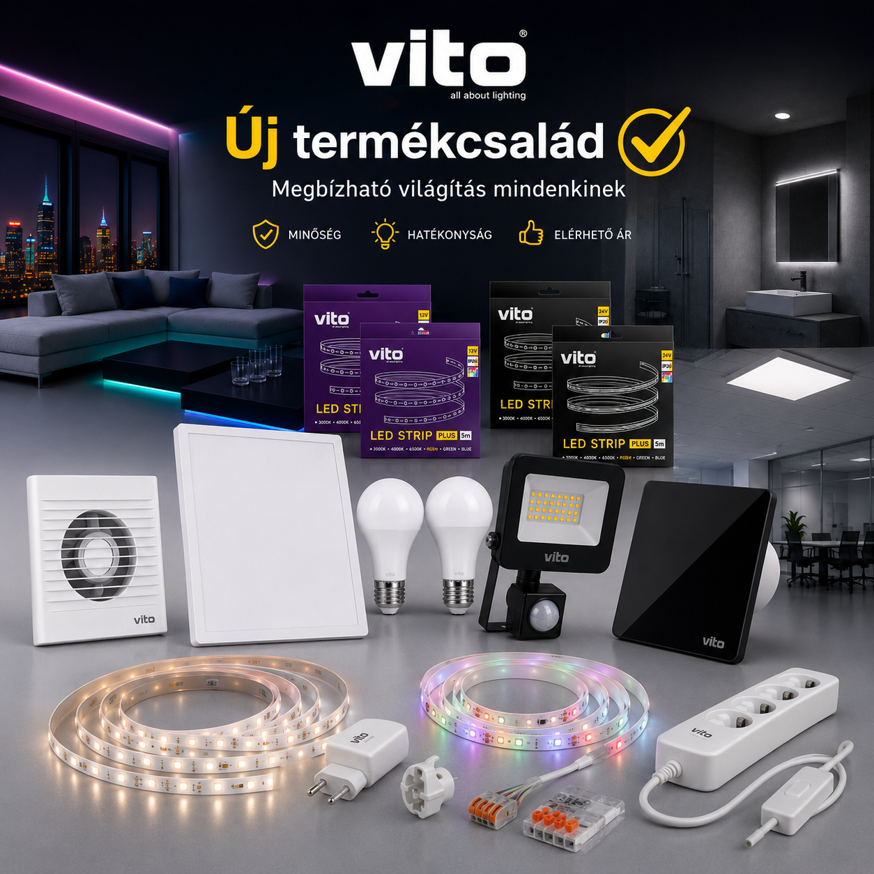 VITO – Új világítástechnikai termékcsalád a B-LED kínálatában 